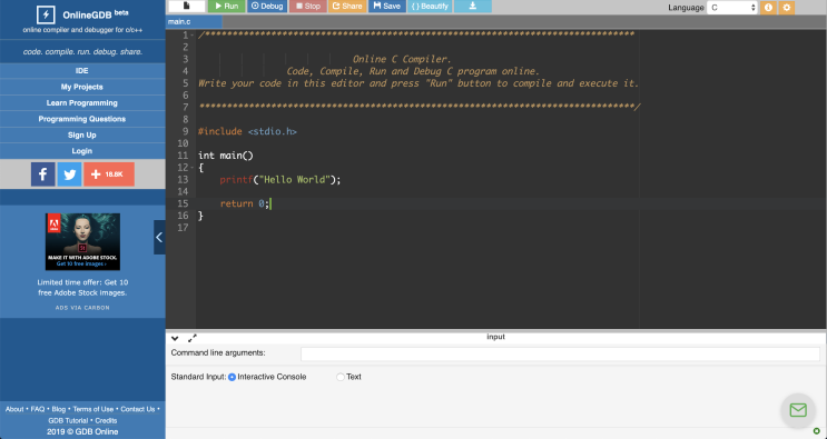 웹 C언어, Java 컴파일러 | Online C, Java Compiler : 네이버 블로그