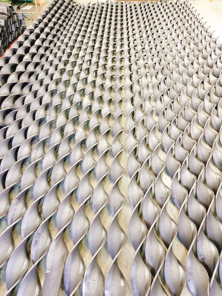 태양광 설비 기초공사 스파이럴 파일 제작 장비 : 네이버 블로그