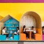 Colorful booths enliven Hayarden school for children of refugees in Tel Aviv