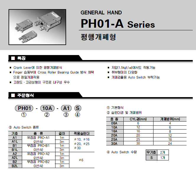 프로텍에어척,PH01-06A,PH01-10A,PH01-16A,PH01-20A,PH01-25A,PH01-30A,PROTEC에어척 ...