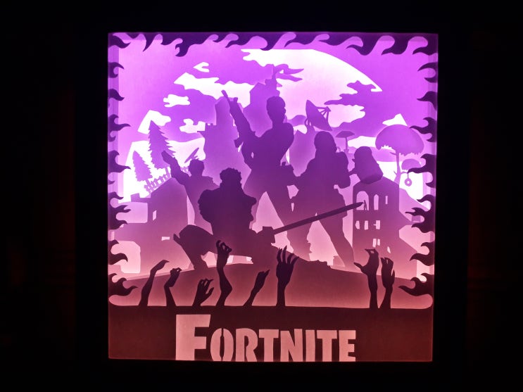 FORTNITE 페이퍼 커팅 라이트 박스 제작 : 네이버 블로그