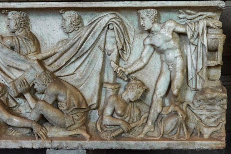 sarcophagus with the myth of orestes