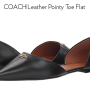 COACH Leather Pointy Toe Flat