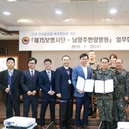 남양주한양병원, 제75보병사단 상호 협약 체결