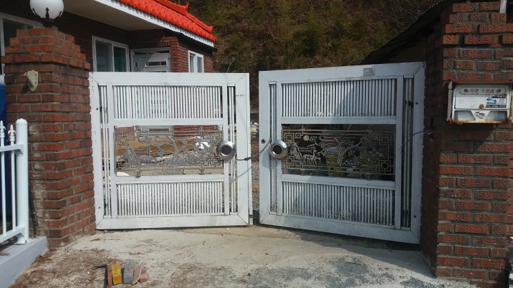 성주 군위 대문 주물 대문 전원주택 고급 제작 문 공장 시공후기 : 네이버 블로그