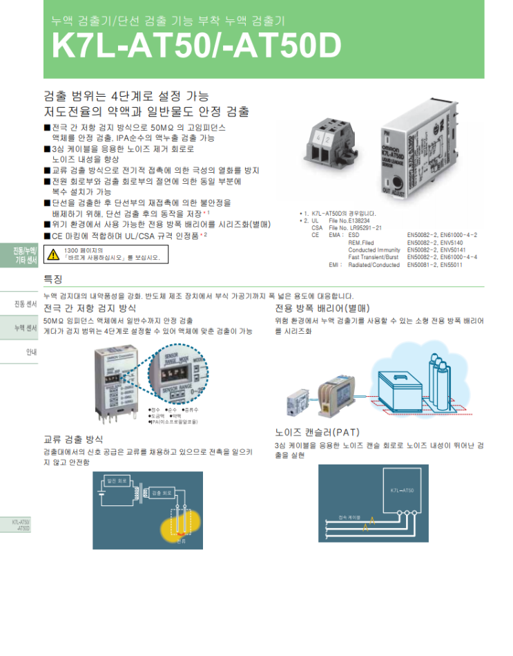 [옴론/OMRON] K7L-AT50/-AT50D 누액검출기/단선 검출 기능 부착 : 네이버 블로그