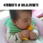 4개월아기발달 이앓이/ 바나나 치발기/ 성장기록@