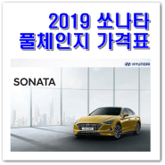 2019 쏘나타 풀체인지 가격표