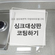 김포 한강파크뷰 우방아이유쉘 2차 싱크대상판 코팅하기