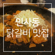 인사동닭갈비 맛집 비와별에서 닭갈비 먹었어요!