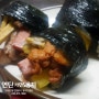 [메뉴연구] 국내산 생삼겹살로 연탄에 잘 구워 불맛이 살아있는 연탄불고기 김밥 만들기