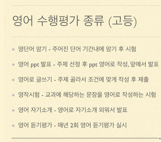 고등학교 영어 수행평가 종류와 유형. : 네이버 블로그