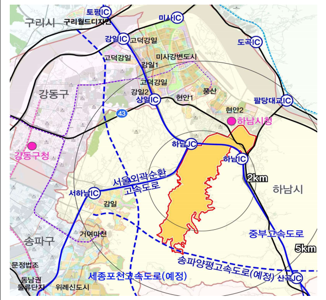 3기 신도시 지구지정- 하남 교산지구, 하남신도시 조감도, 토지이용계획(안), 교통대책 등 : 네이버 블로그