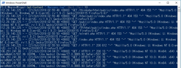 powerShell] 리눅스 tail -f 와 같이 파일 변경 내용 출력 : 네이버 블로그