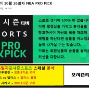 샬럿 미네소타 26일 NBA 예상답안