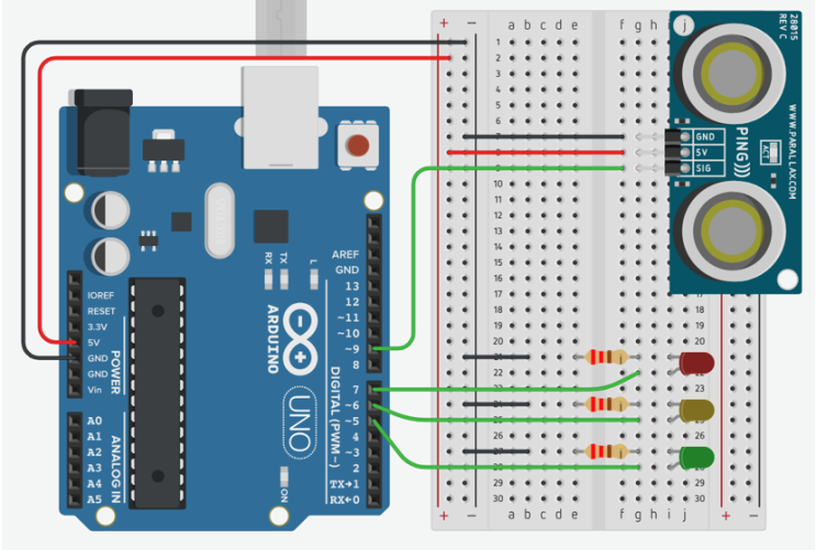 초음파센서로 거리에 따라 LED 제어하기 - 아두이노 서킷(Circuits) 배우기 28편 : 네이버 블로그
