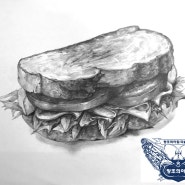 [드로잉] 샌드위치 그리기 과정작, 군자역 미술학원