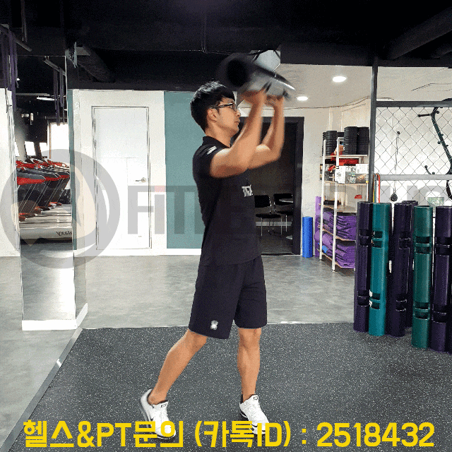 [춘천 헬스,PT 전문 - 휘트니스플러스] 운동 초보도 쉽게 따라할 수 있는 바이퍼운동! ViPR Rotation To ...