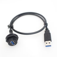 USB3.0 암놈패널 to 숫놈플러그 양단 센서용 자동화 케이블 - CK U30