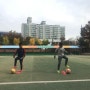 아빠와 아들이 재미로 하는 축구연습