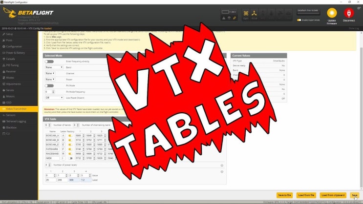 나의 VTX에 맞는 VTX Table은 어디서 받을까 (베타플라이트 4.1이상) : 네이버 블로그