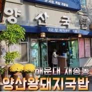 해운대구 재송동 돼지국밥 맛집 '양산왕돼지국밥'.