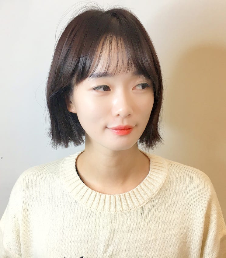 앞머리있는 단발 태슬컷 스타일 : 네이버 블로그