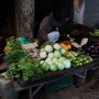 Early morning at haridwar, small shop of vegetable