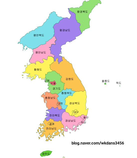  우리나라 지도 상세하게 총정리 : 네이버 블로그 Illustration 