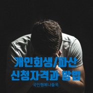 국민행복나들목에서 알려주는 개인회생/파산 신청자격과 방법