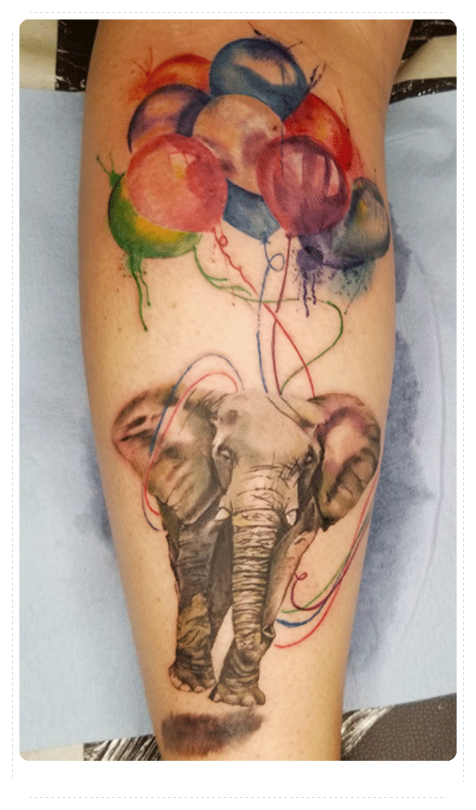 코끼리타투 가족애를 상징하는 의미를 담다 : 네이버 블로그, image size:686x1166