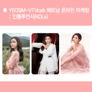 YEOSIM-VTVcab 베트남 온라인 마케팅: 인플루언서(KOLs)
