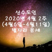 2020년 4월 2주 주간 별자리운세 * 산수도인