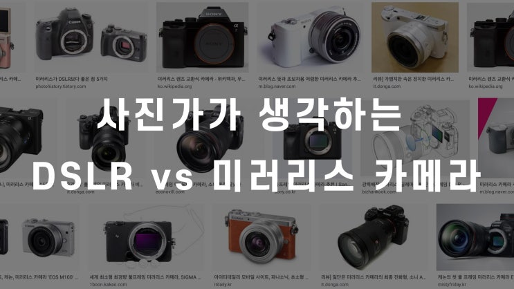 포토그래퍼가 생각하는 미러리스 vs DSLR 과연 무얼 사야 할까? : 네이버 블로그