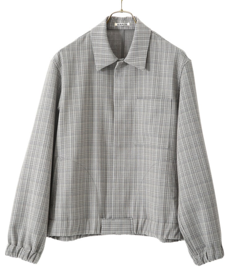 AURALEE HARD TWIST WOOL DOUBLE FACE CHECK BLOUZON 오라리 하드 트위스트 울 더블페이스 ...