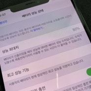 번개장터 배터리성능92% 아이폰xs max 256