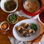 [1日1饌] 표고버섯 달래간장과 연어 주먹밥
