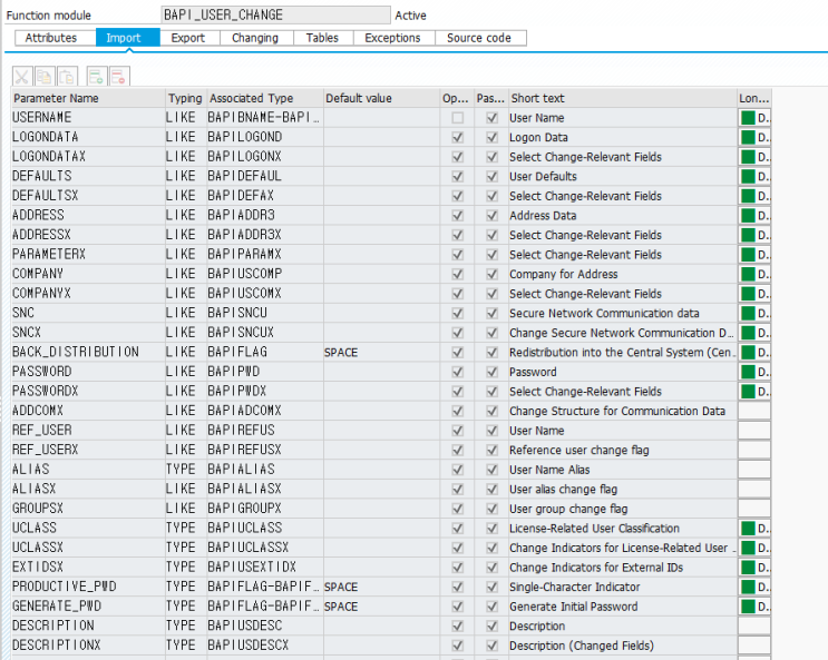 [ABAP 기초] BAPI_USER_CHANGE : 네이버 블로그