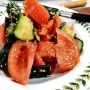 손님초대요리 좋은 에피타이저 일본식 토마토오이무침 만들기.