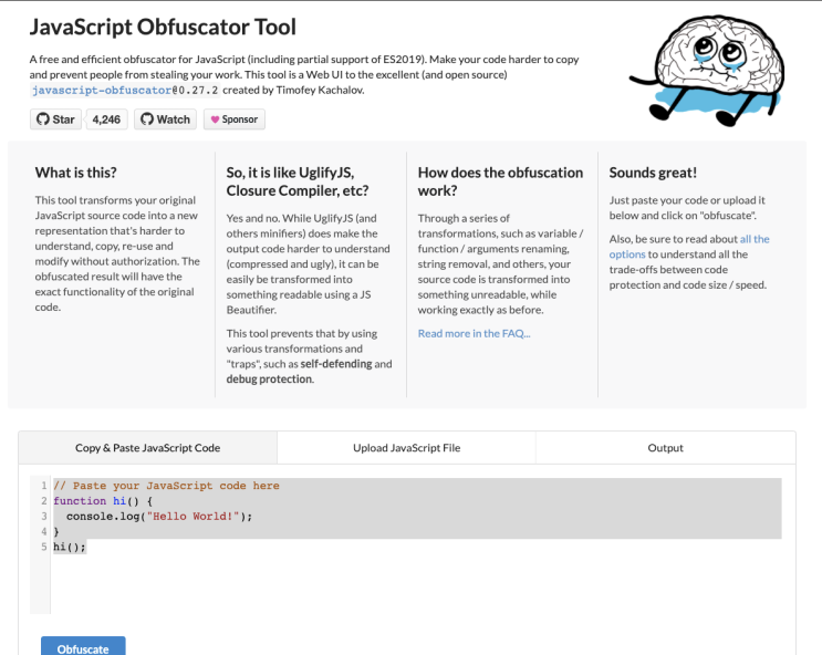 자바스크립트 소스 난독화(uglify),디버그 못하게 만들기(obfuscator.io) : 네이버 블로그