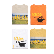 내셔널 지오그래픽 : : 아프리카 오가닉 반팔 티셔츠