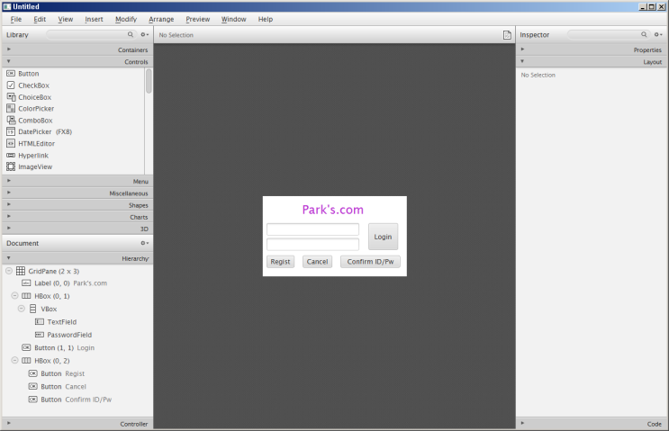Java Fx Scene Builder : 로그인 , 회원가입 만들기 : 네이버 블로그
