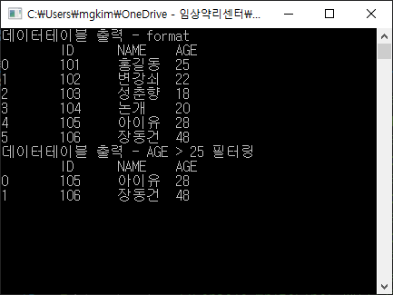 [C#] DataTable (7) R처럼 콘솔에서 DataTable 출력하기-5.필터링 : 네이버 블로그