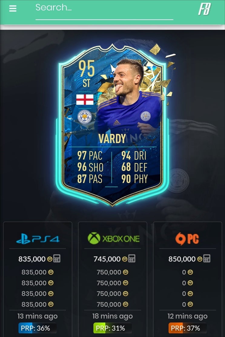 XBOX ONE S FIFA20 EPL TOTS SBC(피파20 토츠 연성) 제이미 바디 : 네이버 블로그