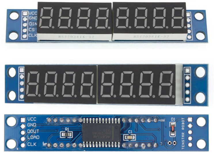 MAX7219 LED Display Module (8자리 7-세그먼트) : 네이버 블로그