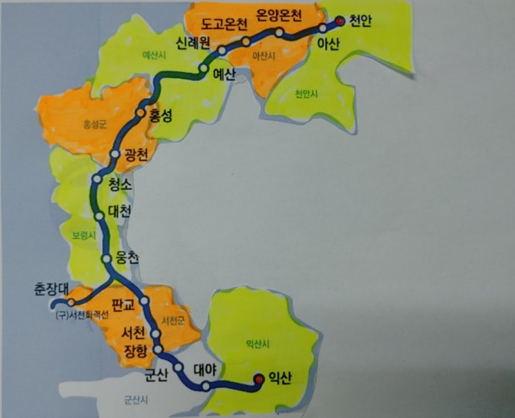 장항선노선도 : 네이버 블로그
