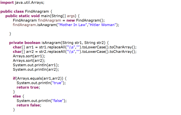 [Java] 자바 문자열 Anagram 판별하기(Anagram program in java) : 네이버 블로그