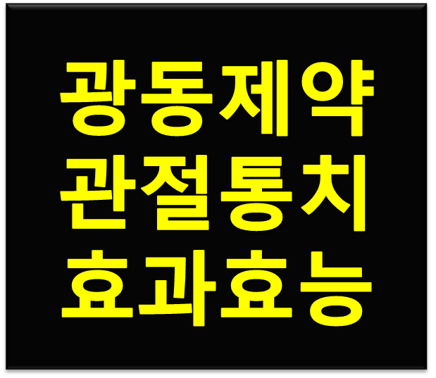 무릎관절연골 건강보조식품 광동제약 관절통치 호(好)락(樂) 효과