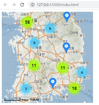 Kakao Maps API - 마커 클러스터러 사용하기 : 네이버 블로그