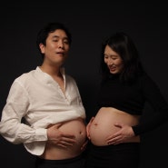 임신일기(30주)/임신8개월 오빠와 셀프만삭사진 찍기